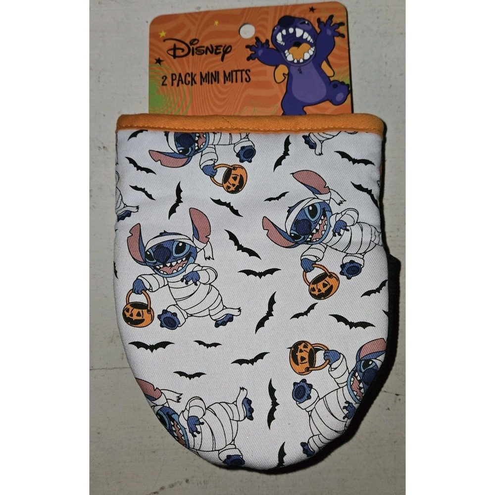 2 Pack Disney Stitch Halooween Mummy Oven Mini Mitts